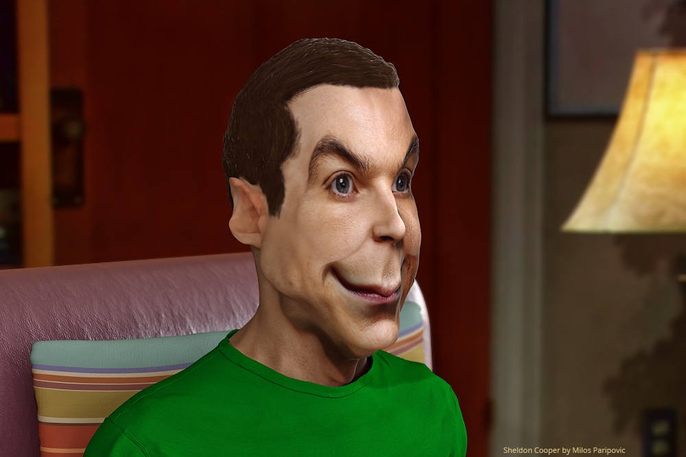 Sheldon Cooper 3D Caricature
